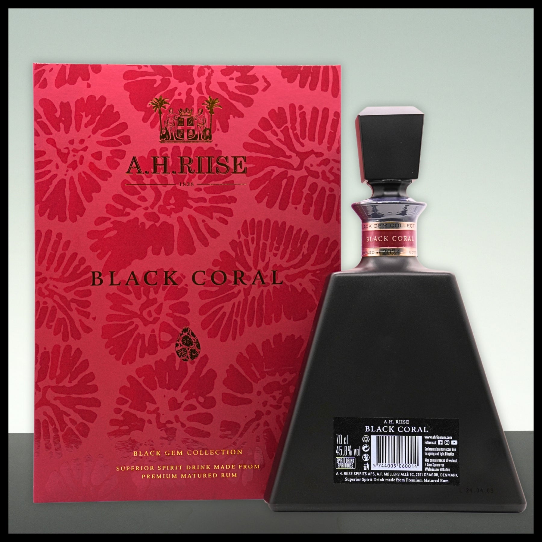 A.H. Riise BLACK CORAL Black Gem Collection 0,7L - 45,8% Vol. - Trinklusiv