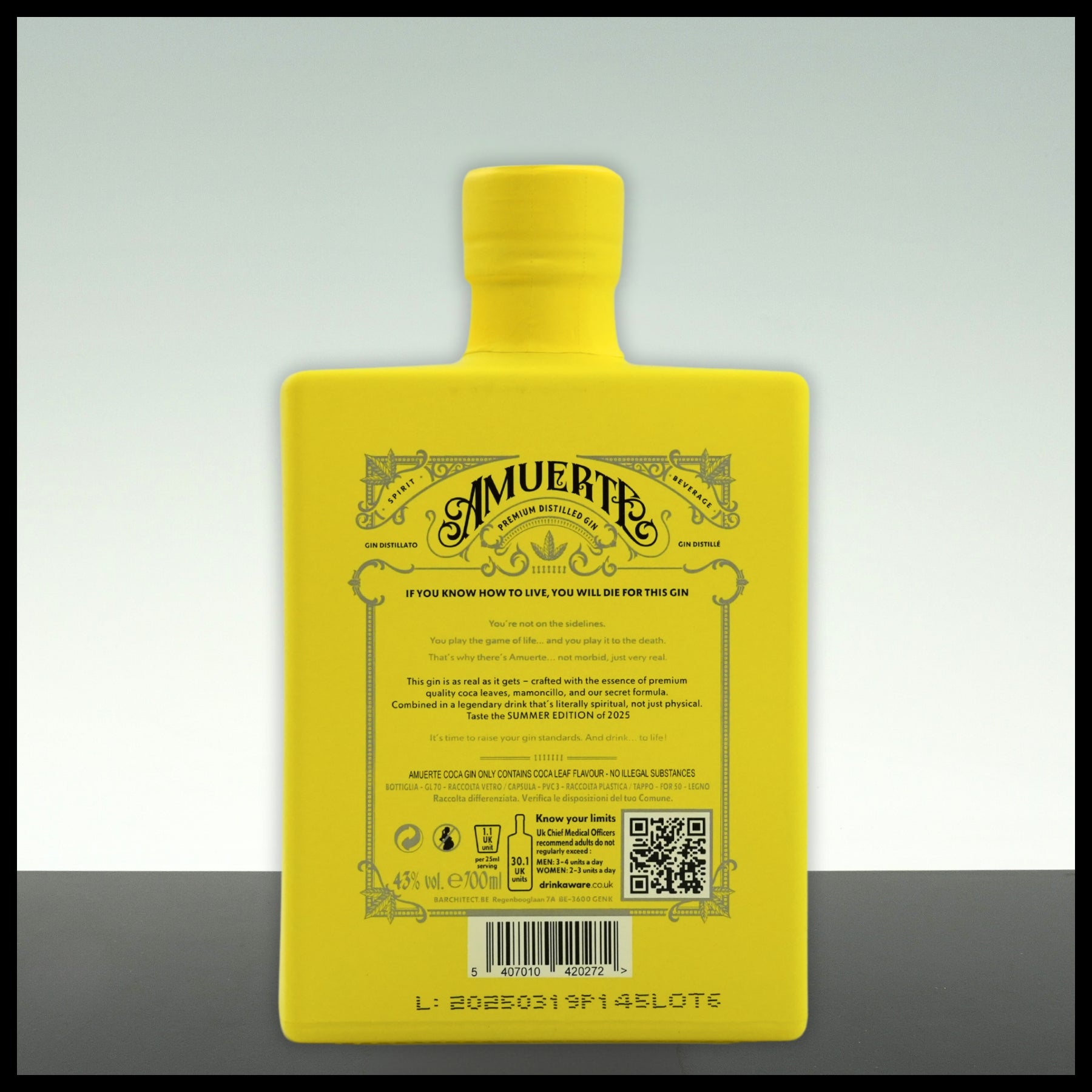 Amuerte Coca Leaf Gin Yellow Limited Edition 0,7L - 43% Vol.