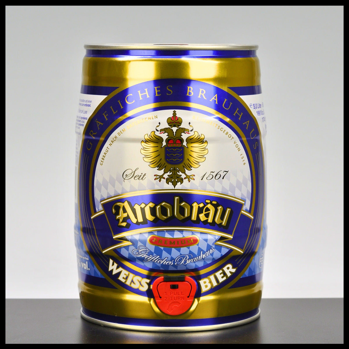 Arcobräu Weißbier Hell Partyfass 5L - 5,3% Vol. - Trinklusiv