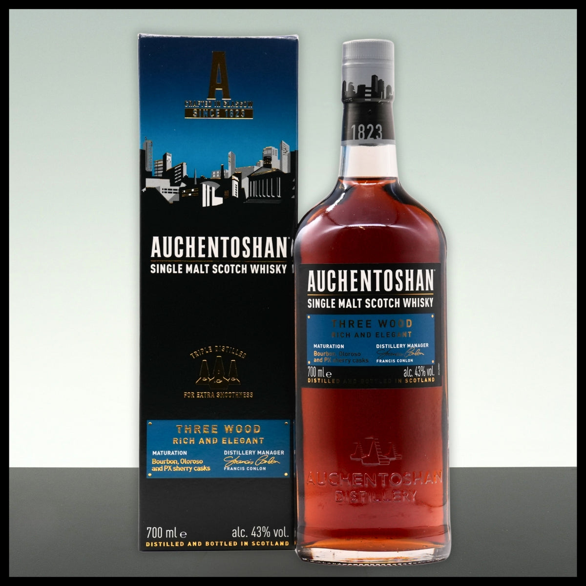 Auchentoshan Three Wood Single Malt Whisky 0,7L - 43% Vol. - Trinklusiv