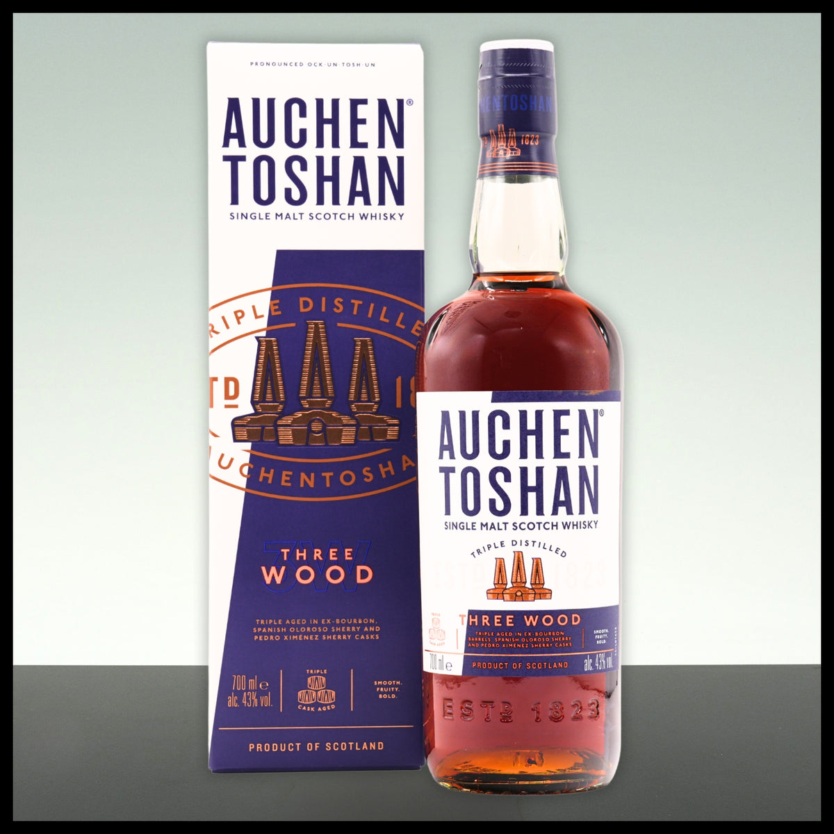 Auchentoshan Three Wood Single Malt Whisky 0,7L - 43% Vol. - Trinklusiv