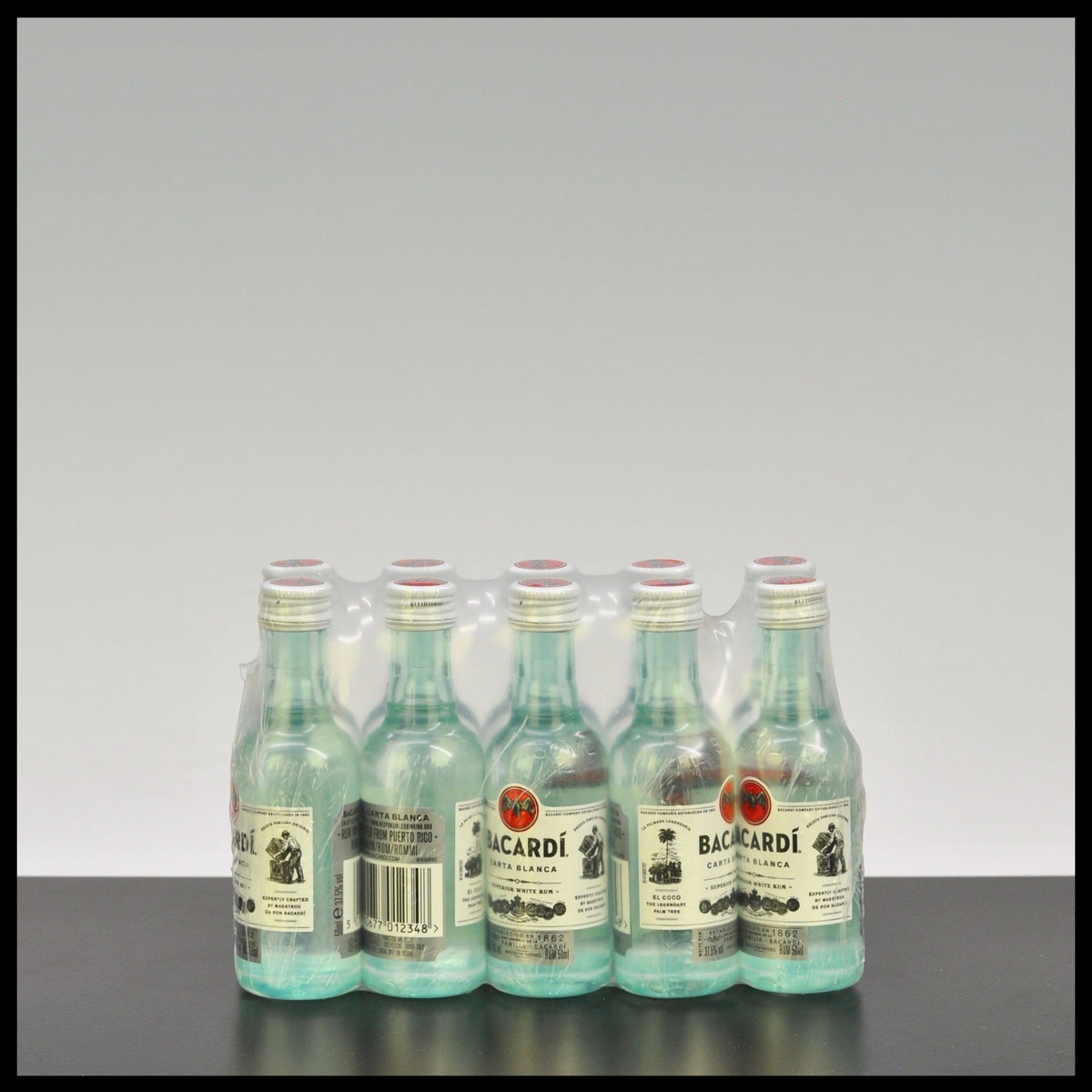 Bacardi Carta Blanca Superior White Rum PET Miniaturen 10x 0,05L - 37,5% Vol. - Trinklusiv
