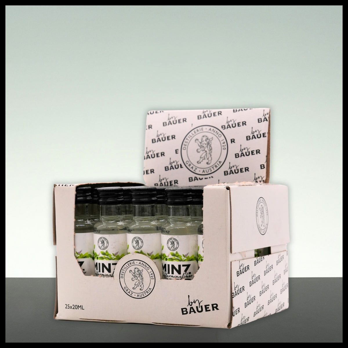 Bauer Minzling Pfefferminzlikör Miniaturen 25x 0,02L - 18% Vol. - Trinklusiv