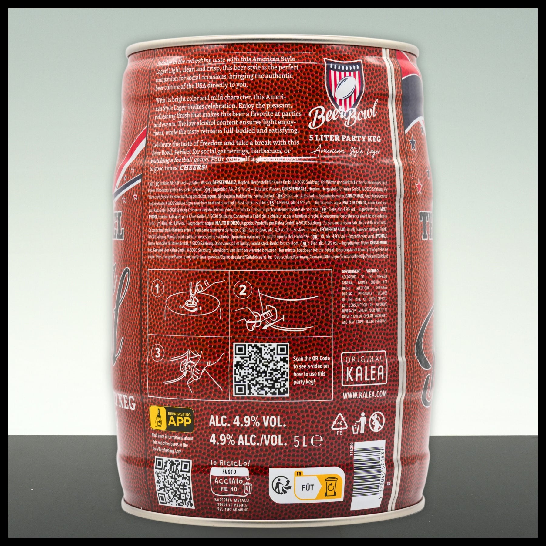 Beer Bowl Partyfass 5L - 4,9% Vol. - Trinklusiv