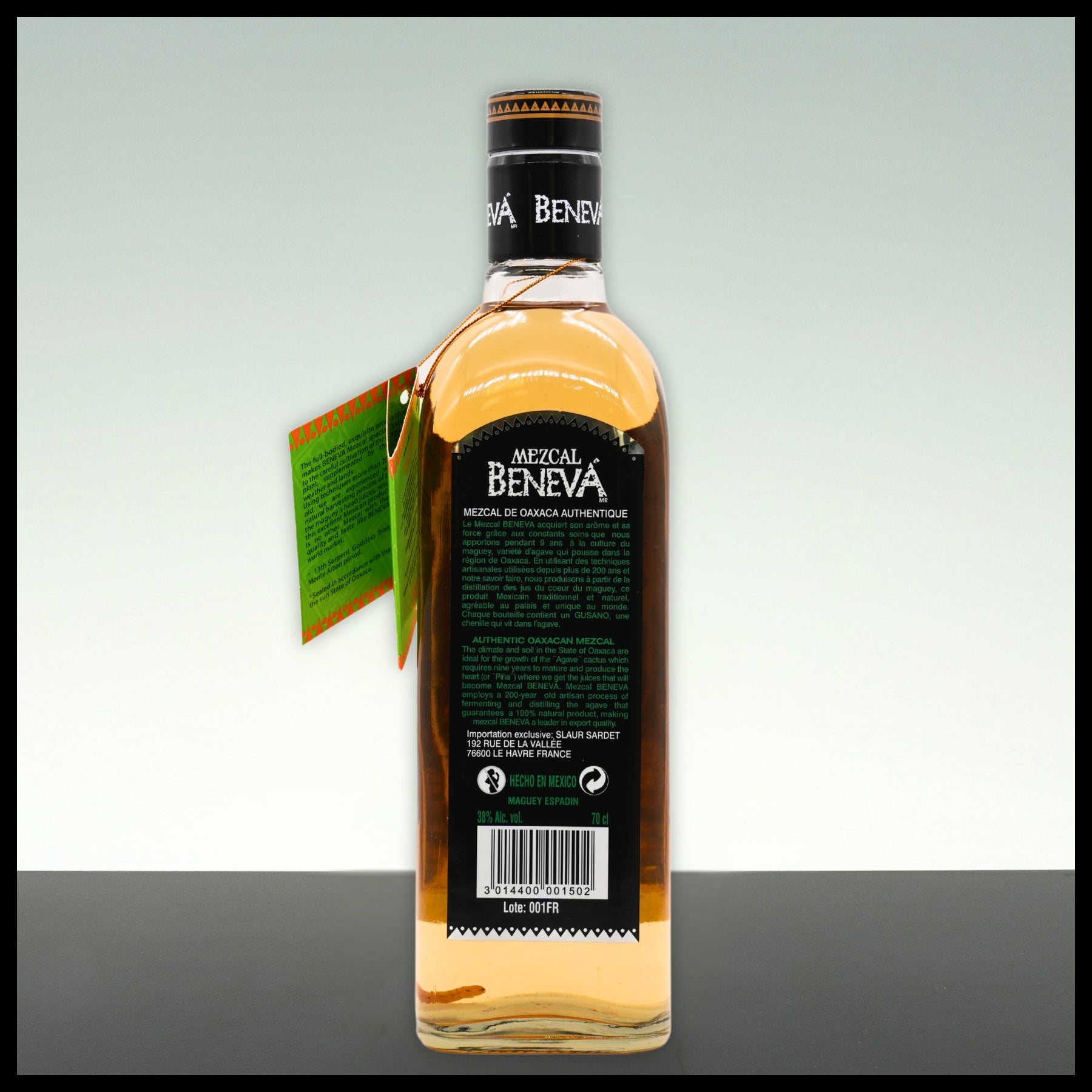 Beneva Mezcal mit Wurm 0,7L - 38% Vol. - Trinklusiv