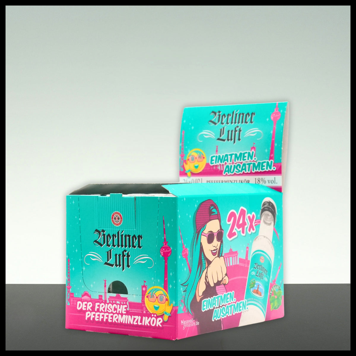 Berliner Luft Pfefferminzlikör 24x 0,02L - 18% Vol. - Trinklusiv