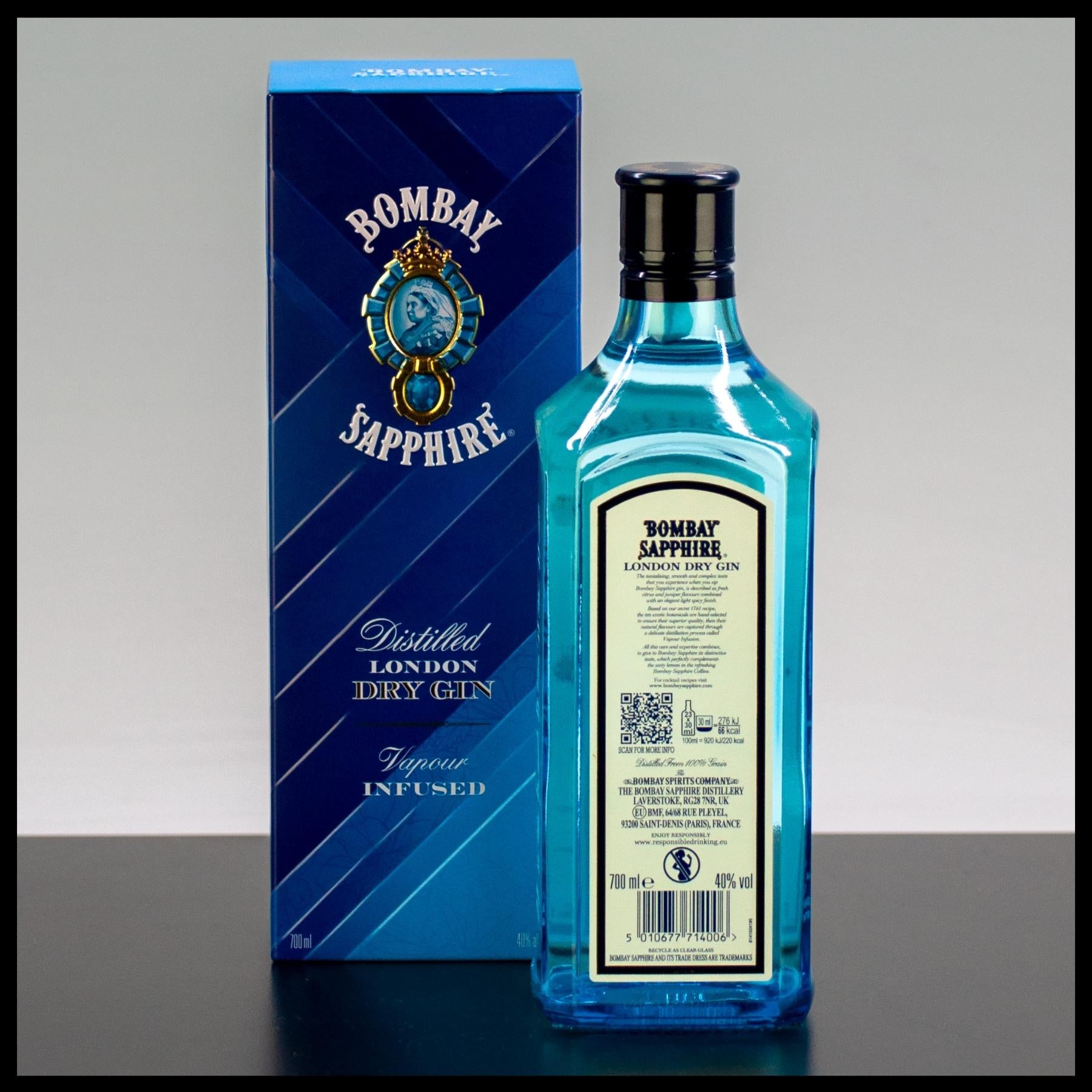 Bombay Sapphire London Dry Gin mit Geschenkdose 0,7L - 40% Vol. - Trinklusiv