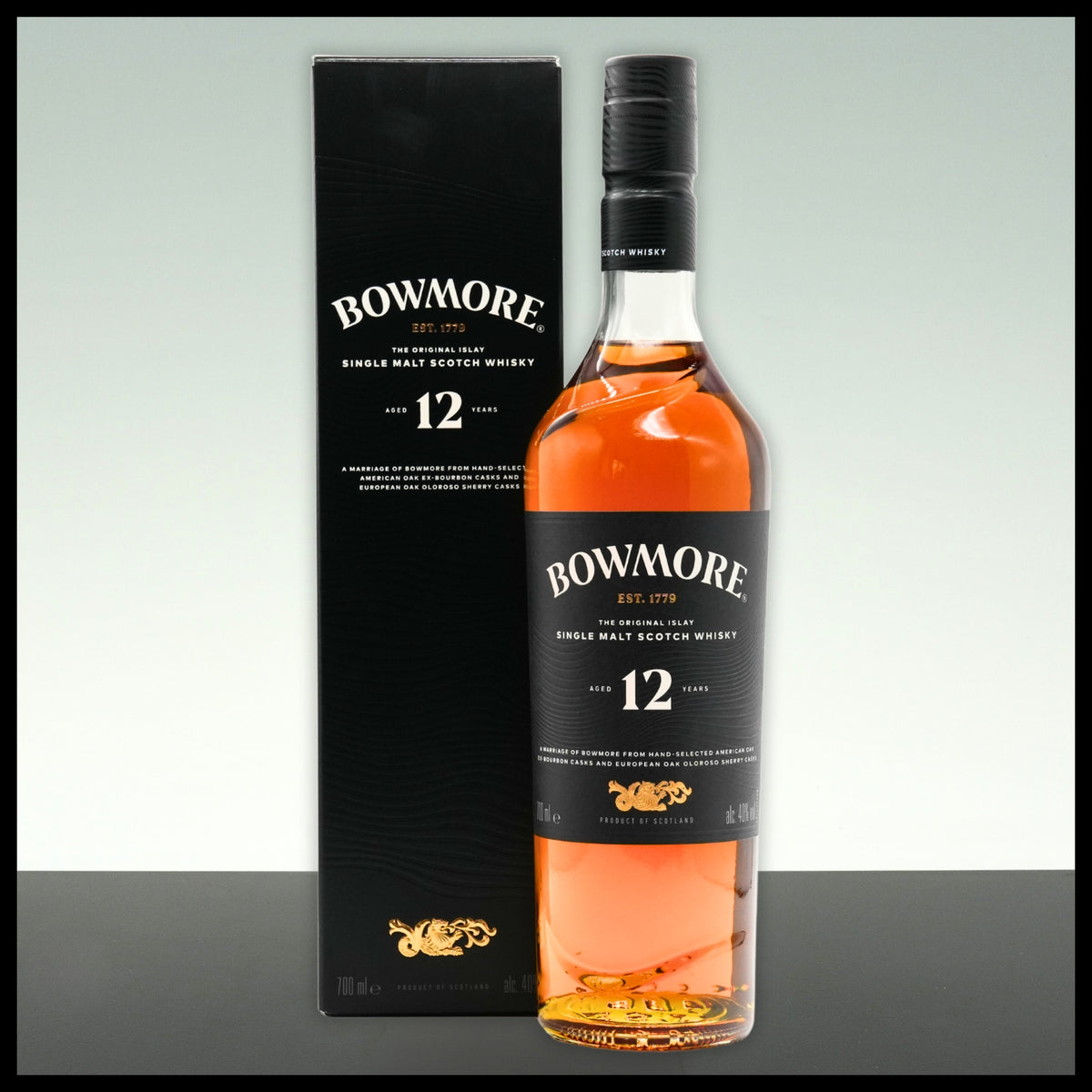 Bowmore 12 YO Islay Single Malt Whisky 0,7L - 40% Vol. - Trinklusiv