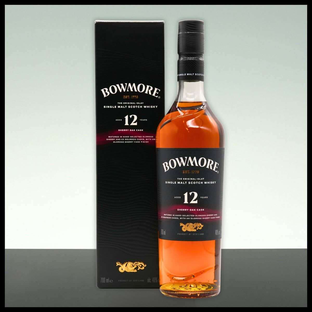 Bowmore 12 YO Sherry Oak Cask Single Malt Whisky 0,7L - 40% Vol. - Trinklusiv