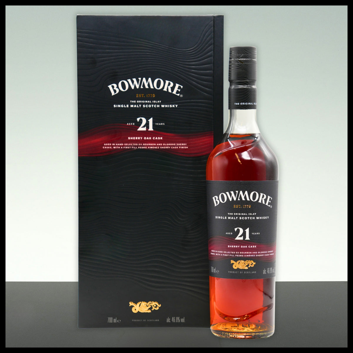 Bowmore 21 YO Sherry Oak Cask Single Malt Whisky 0,7L - 46,8% Vol. - Trinklusiv