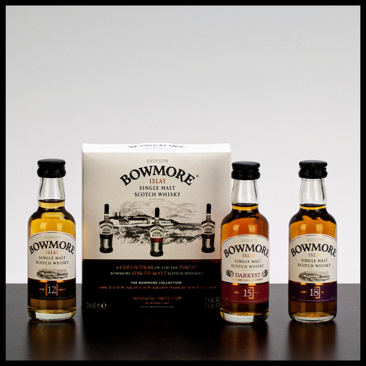 Bowmore Collection Miniaturen 3x 0,05L - 42% Vol. - Trinklusiv