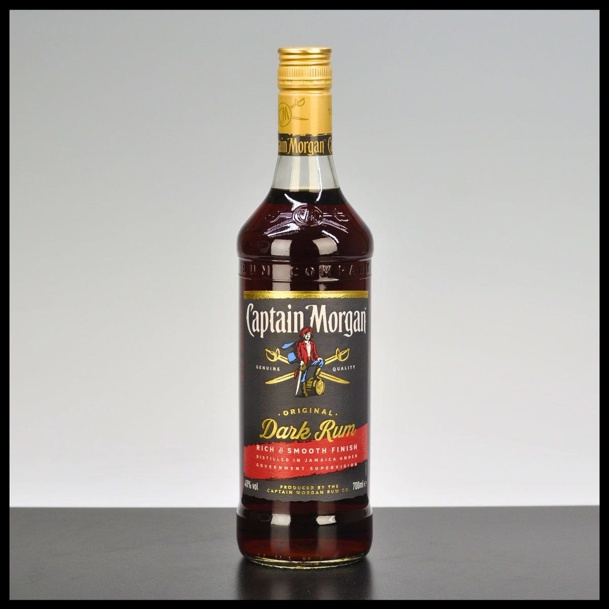 Captain Morgan Dark Rum 0,7L - 40% Vol. - Trinklusiv