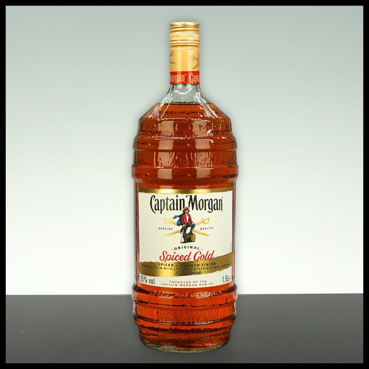 Captain Morgan Original Spiced Gold Barrel-Flasche 1,5L - 35% Vol. - Trinklusiv