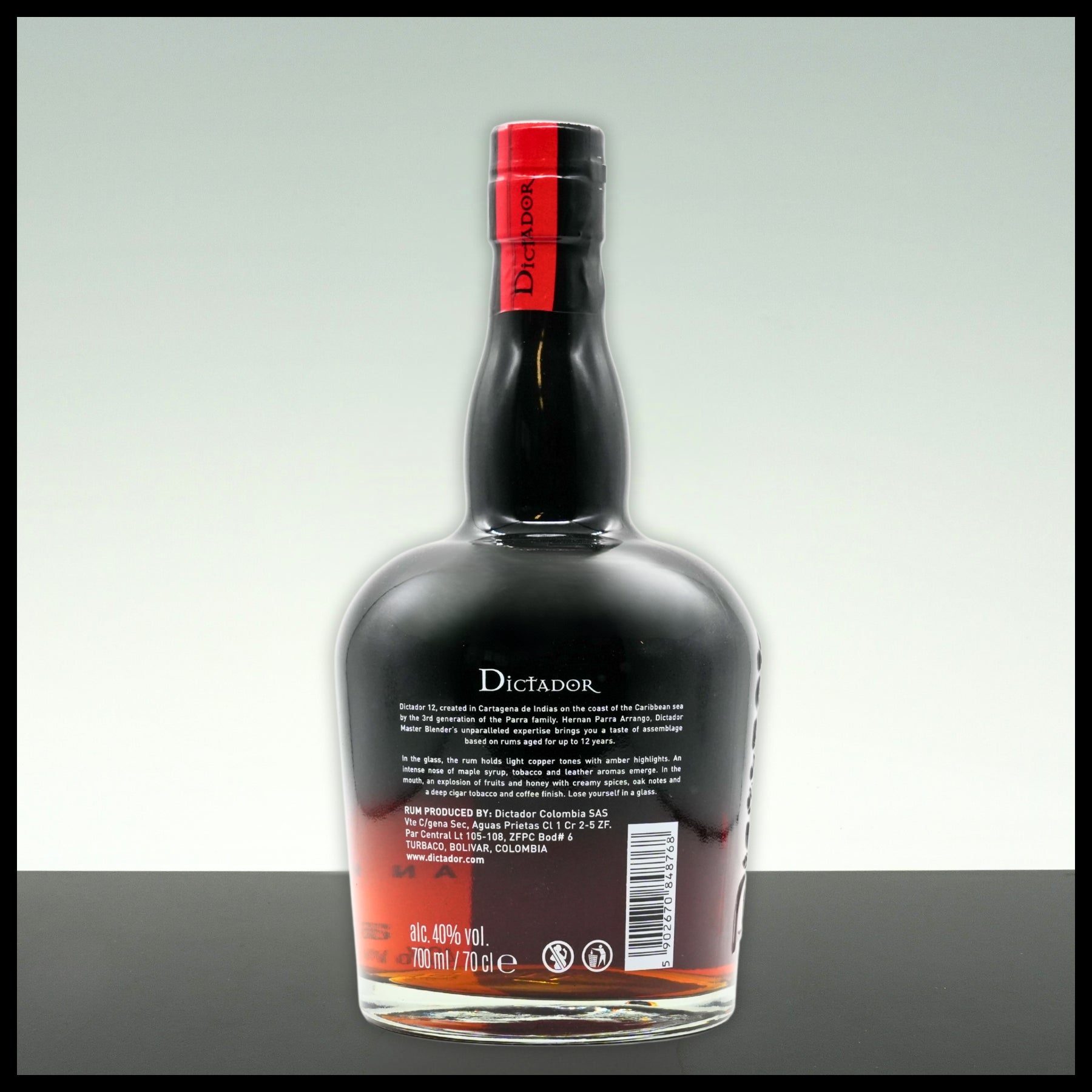 Dictador 12 YO Rum 0,7L - 40% Vol. - Trinklusiv