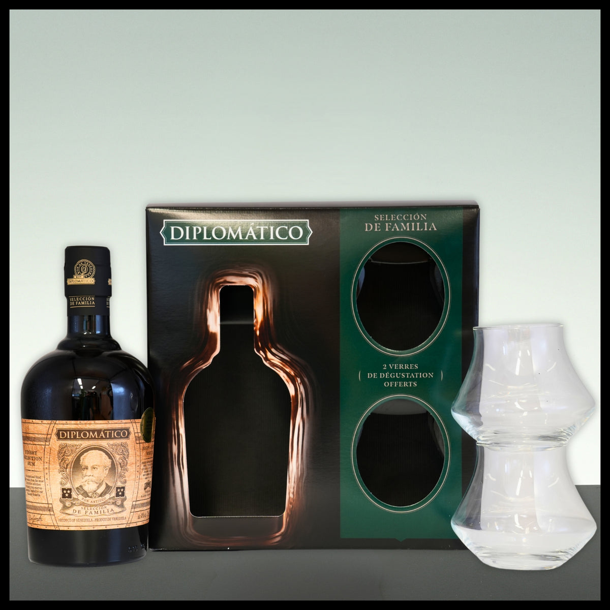 Diplomatico Seleccion de Familia Rum Box mit 2 Gläsern 0,7L - 43% Vol. - Trinklusiv