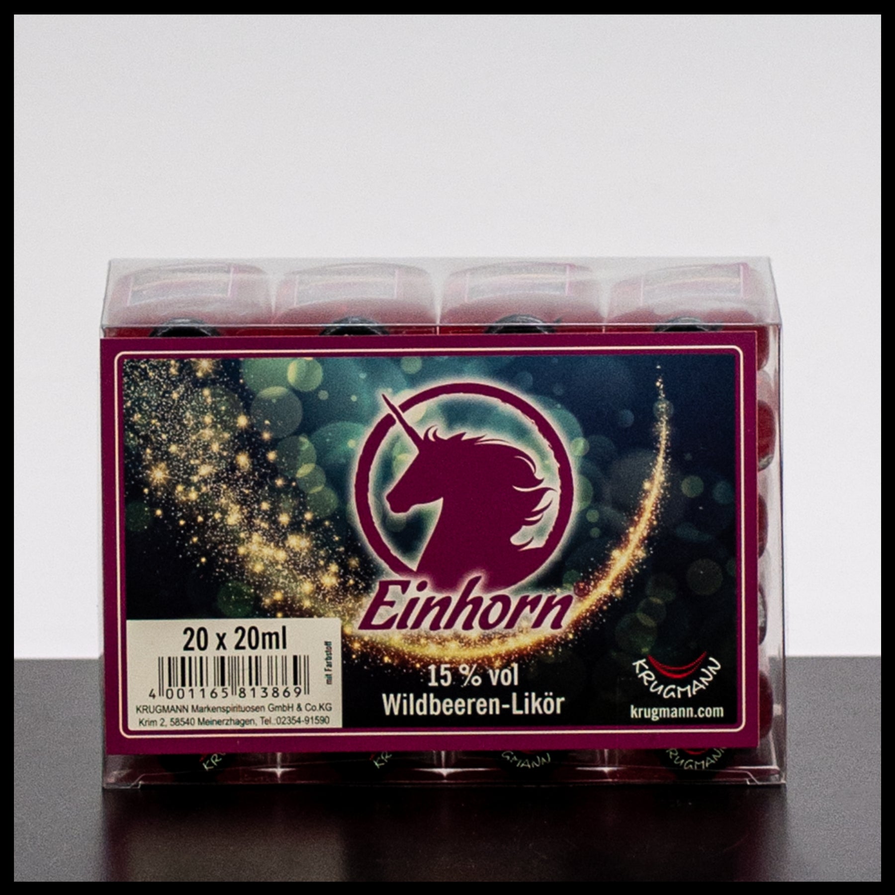 Einhorn Wildbeeren-Likör 20x 0,02L - 15% Vol. - Trinklusiv