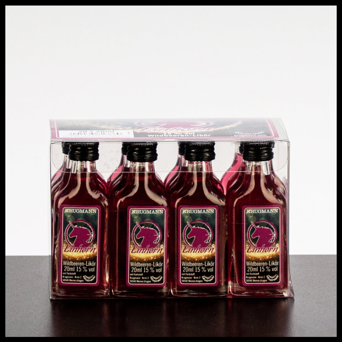 Einhorn Wildbeeren-Likör 20x 0,02L - 15% Vol. - Trinklusiv