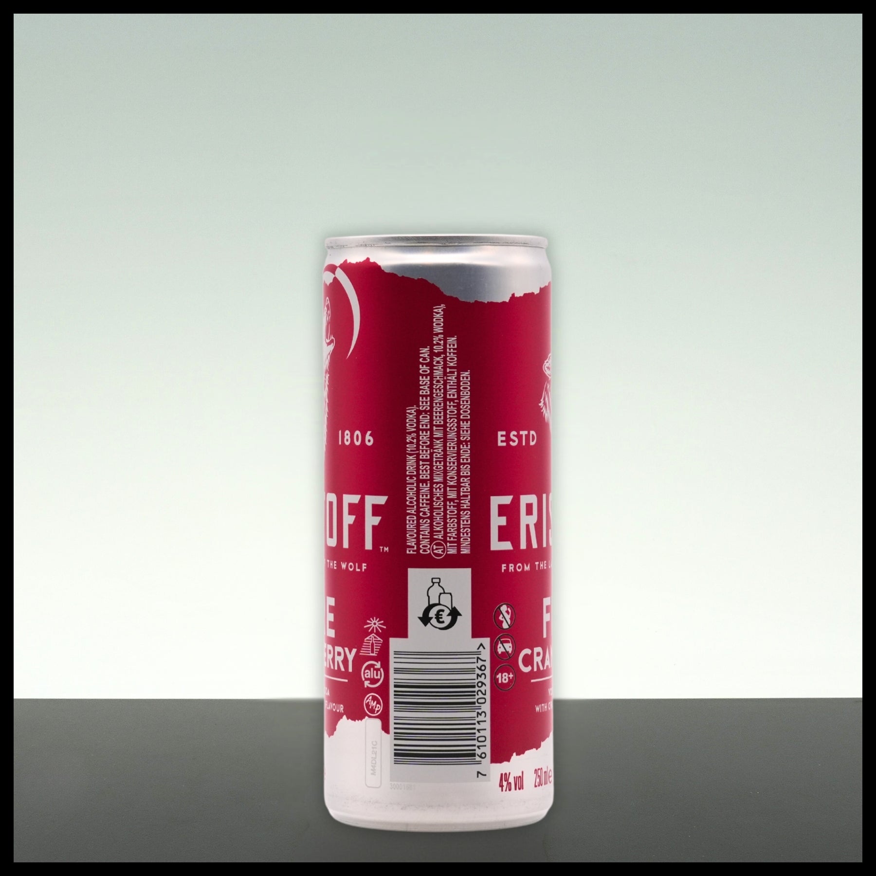 Eristoff FIRE Cranberry 0,25L - 4% Vol. - Trinklusiv