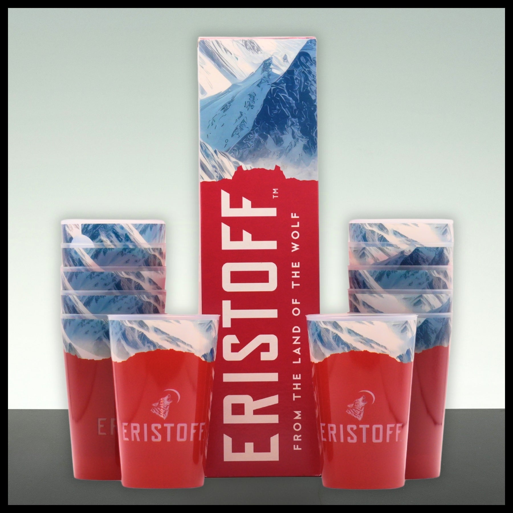Eristoff Mehrweg Plastikbecher 12er Packung