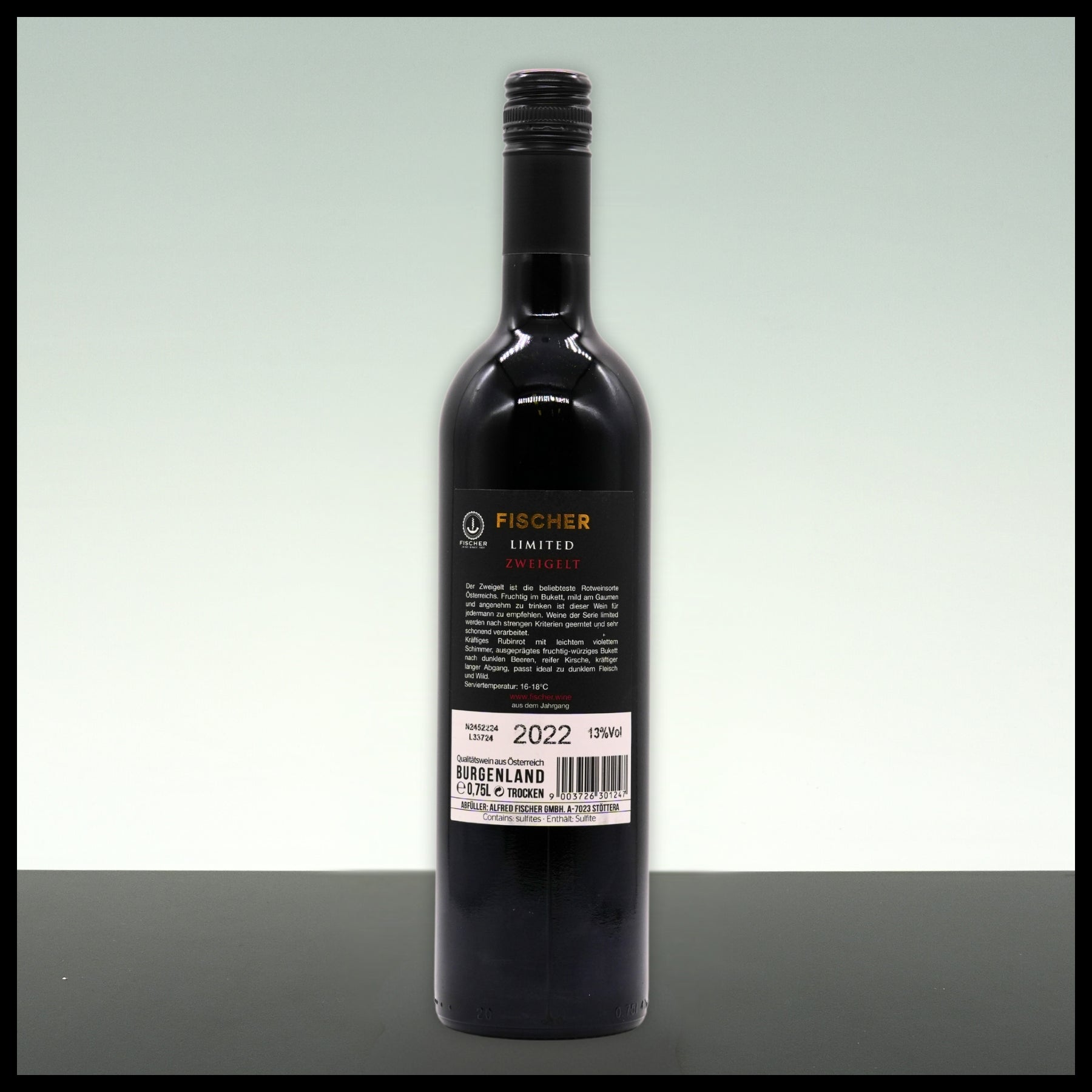 Fischer Zweigelt Limited 2022 0,75L - 13% Vol. - Trinklusiv