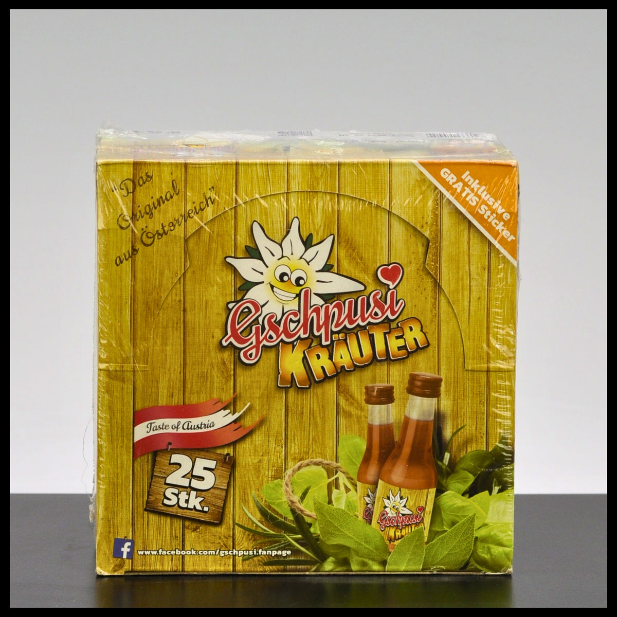 Gschpusi Kräuter Likör 25x 0,02L - 30% Vol. - Trinklusiv