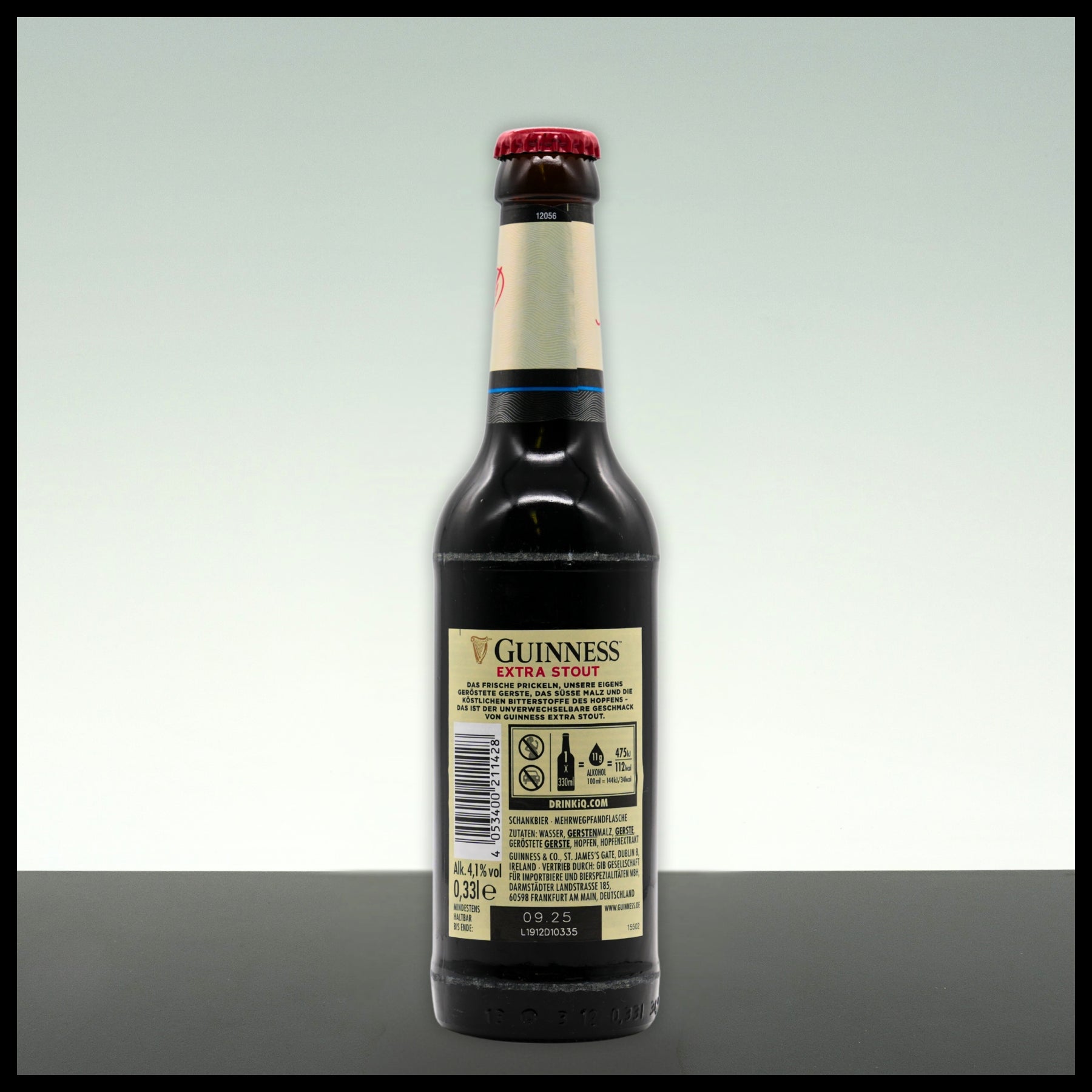 Guinness Extra Stout Flasche 0,33L - 5% Vol. - Trinklusiv
