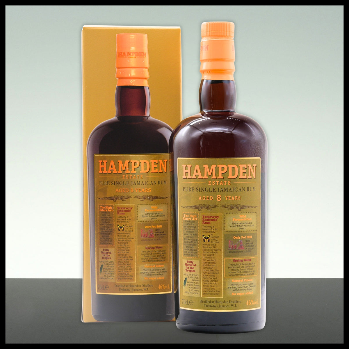 Hampden Estate 8 YO Pure Single Jamaican Rum 0,7L - 46% Vol. - Trinklusiv