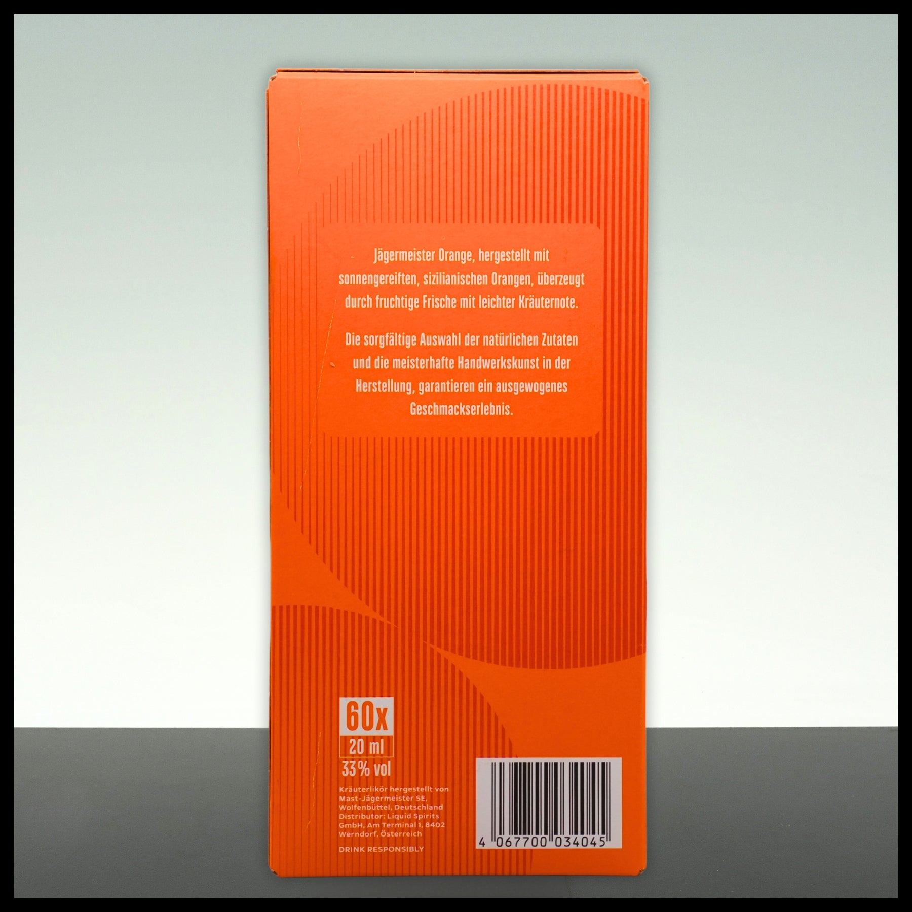 Jägermeister ORANGE Automat 60x 0,02L - 33% Vol. - Trinklusiv