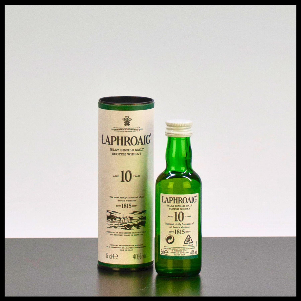 Laphroaig 10 YO Islay Single Malt Whisky Miniatur 0,05L - 40% Vol. - Trinklusiv