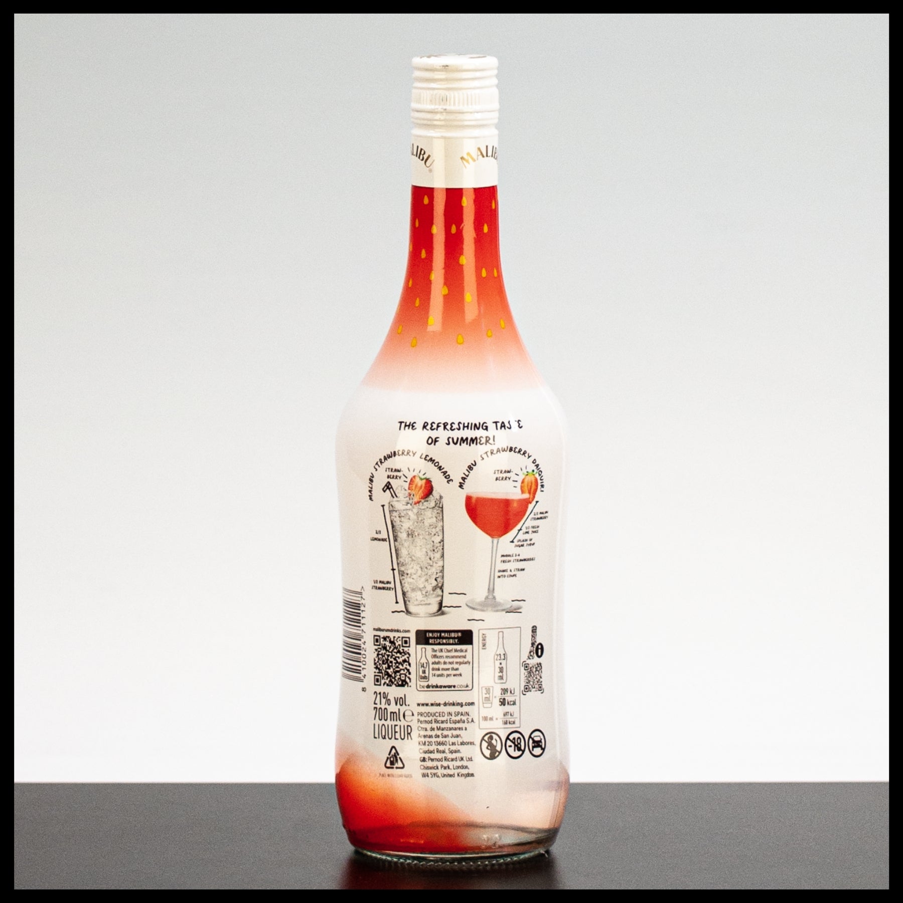 Malibu Strawberry 0,7L - 21% Vol. - Trinklusiv