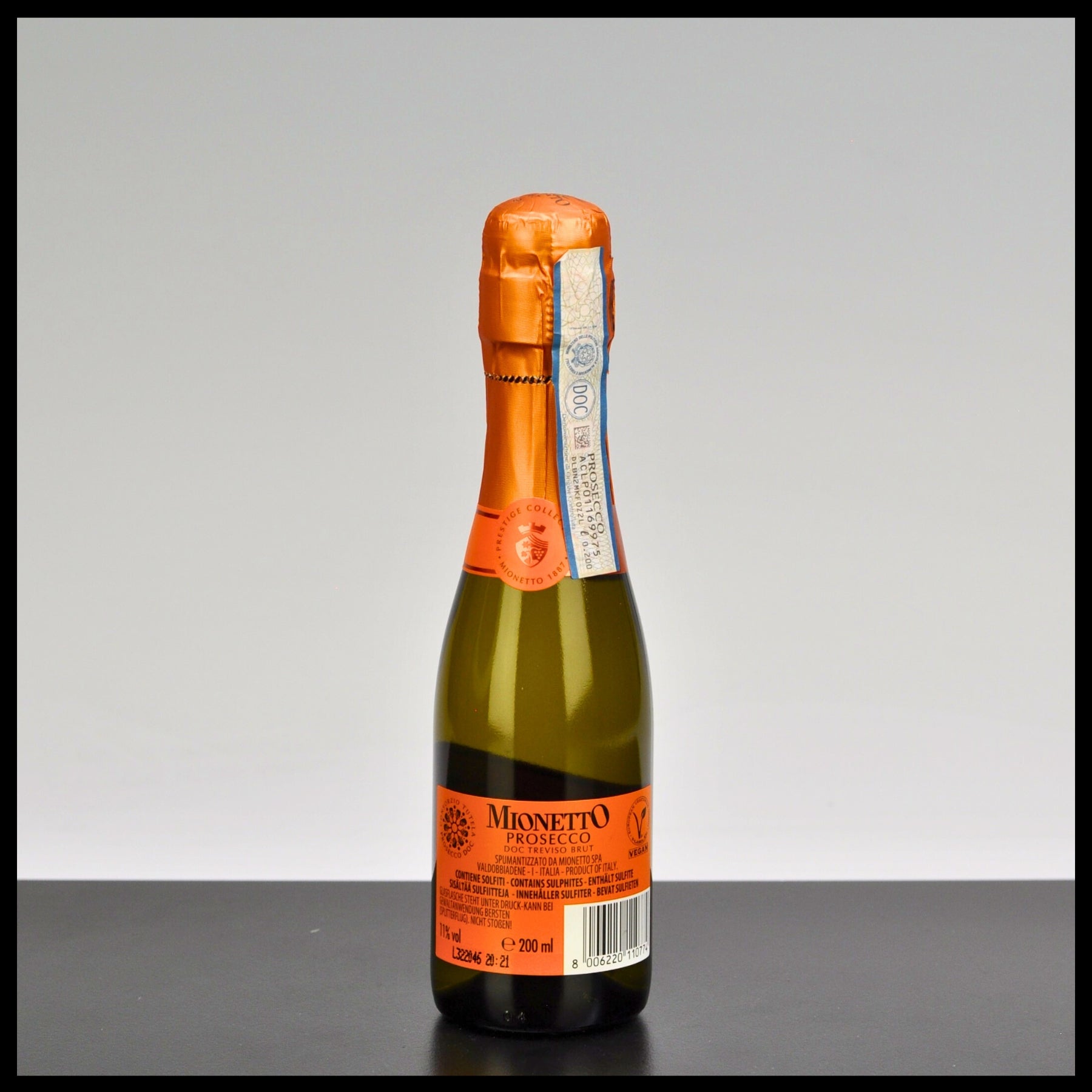Mionetto Prosecco DOC Treviso Brut Piccolo 0,2L - 11% Vol. - Trinklusiv