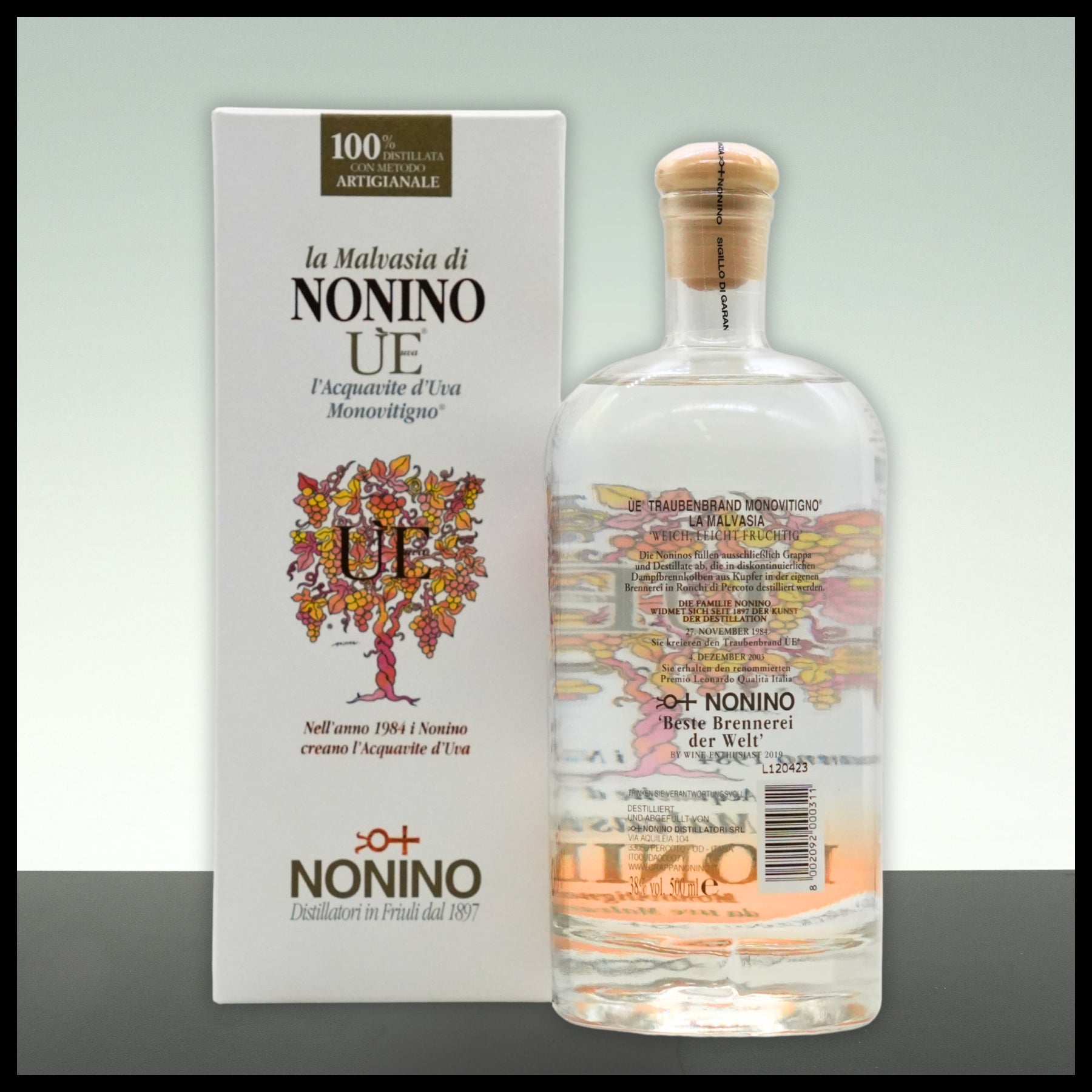 Nonino Grappa UE Di Malvasia Monovitigno 0,5L - 38% Vol. - Trinklusiv