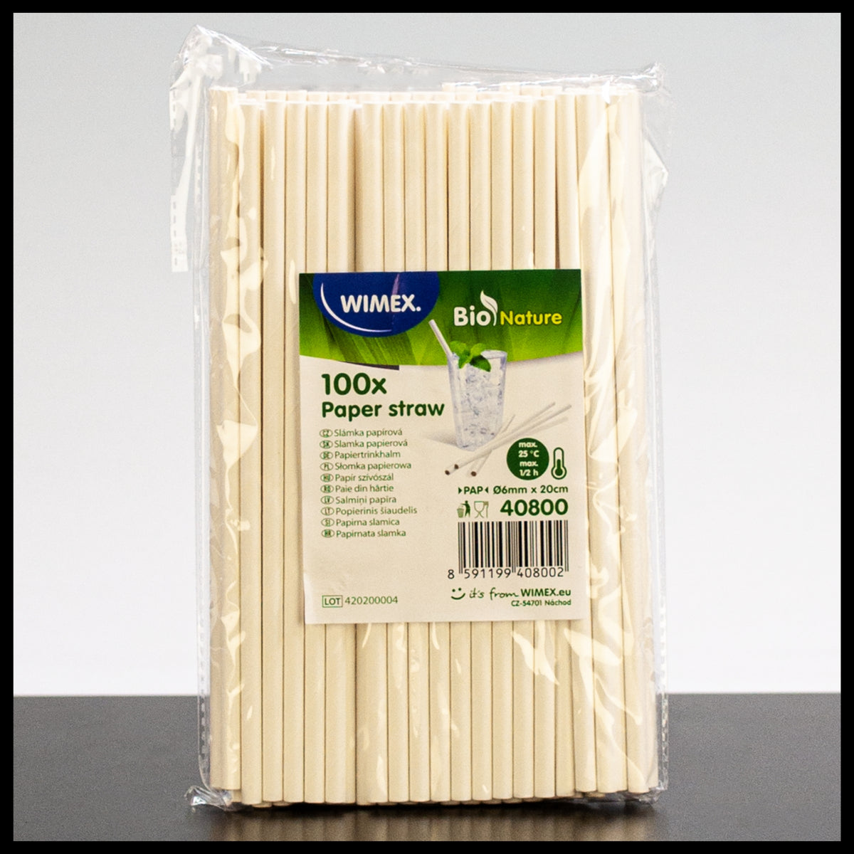 Papier-Strohhalme 100 Stück - Trinklusiv