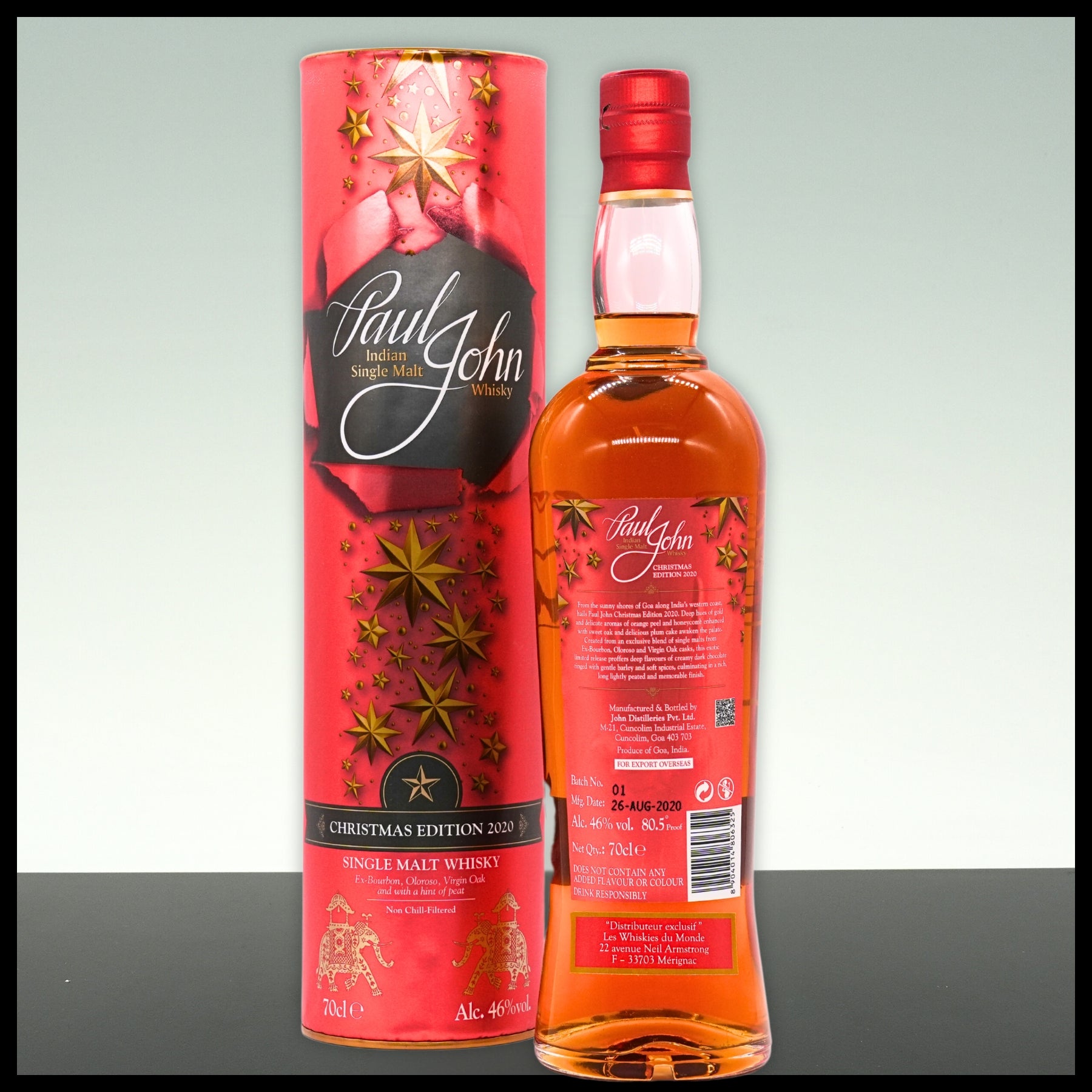 Paul John Christmas Edition 2020 Indian Single Malt Whisky 0,7L - 46% Vol. - Trinklusiv