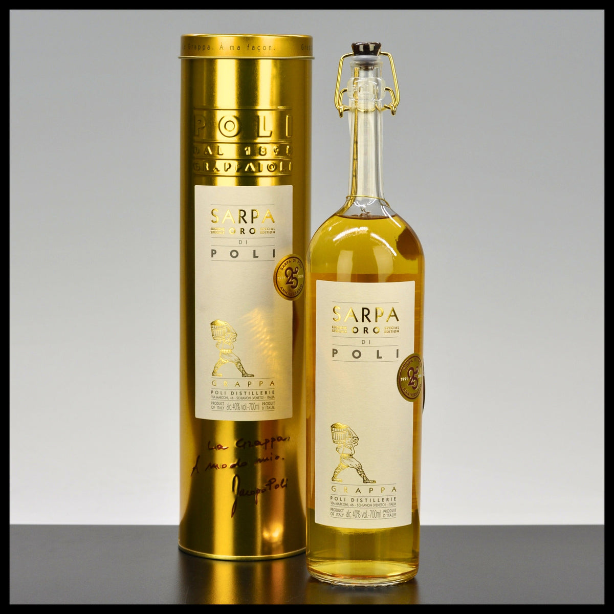 Poli Grappa Sarpa Oro di Poli 0,7L - 40% Vol. - Trinklusiv