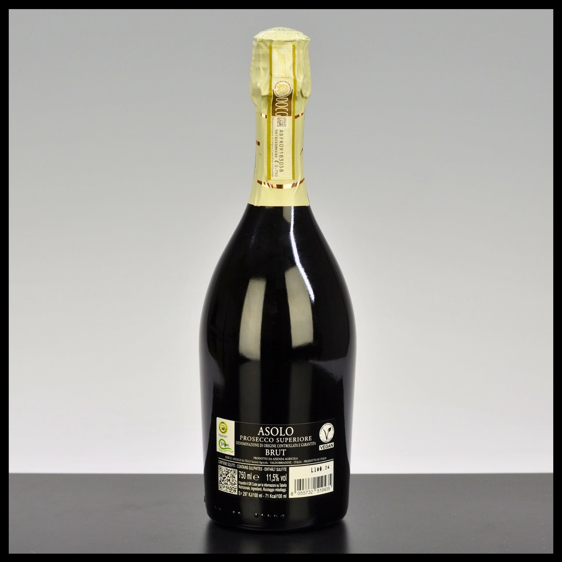 Rebuli Asolo Prosecco DOCG Brut Valdobbiadene 0,75L - 11,5% Vol. - Trinklusiv