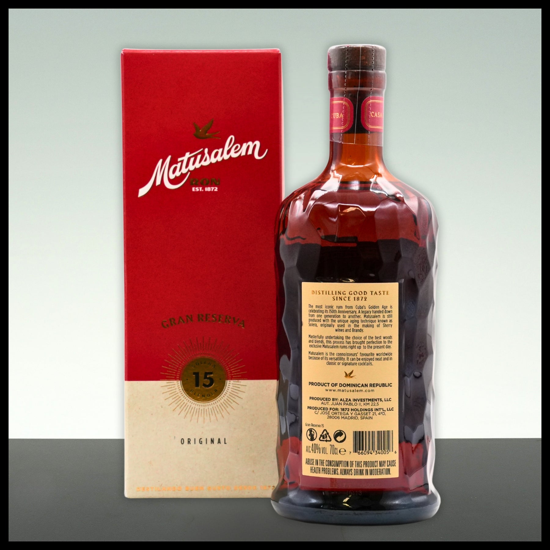 Ron Matusalem 15 YO Rum Solera Gran Reserva 0,7L - 40% Vol. - Trinklusiv