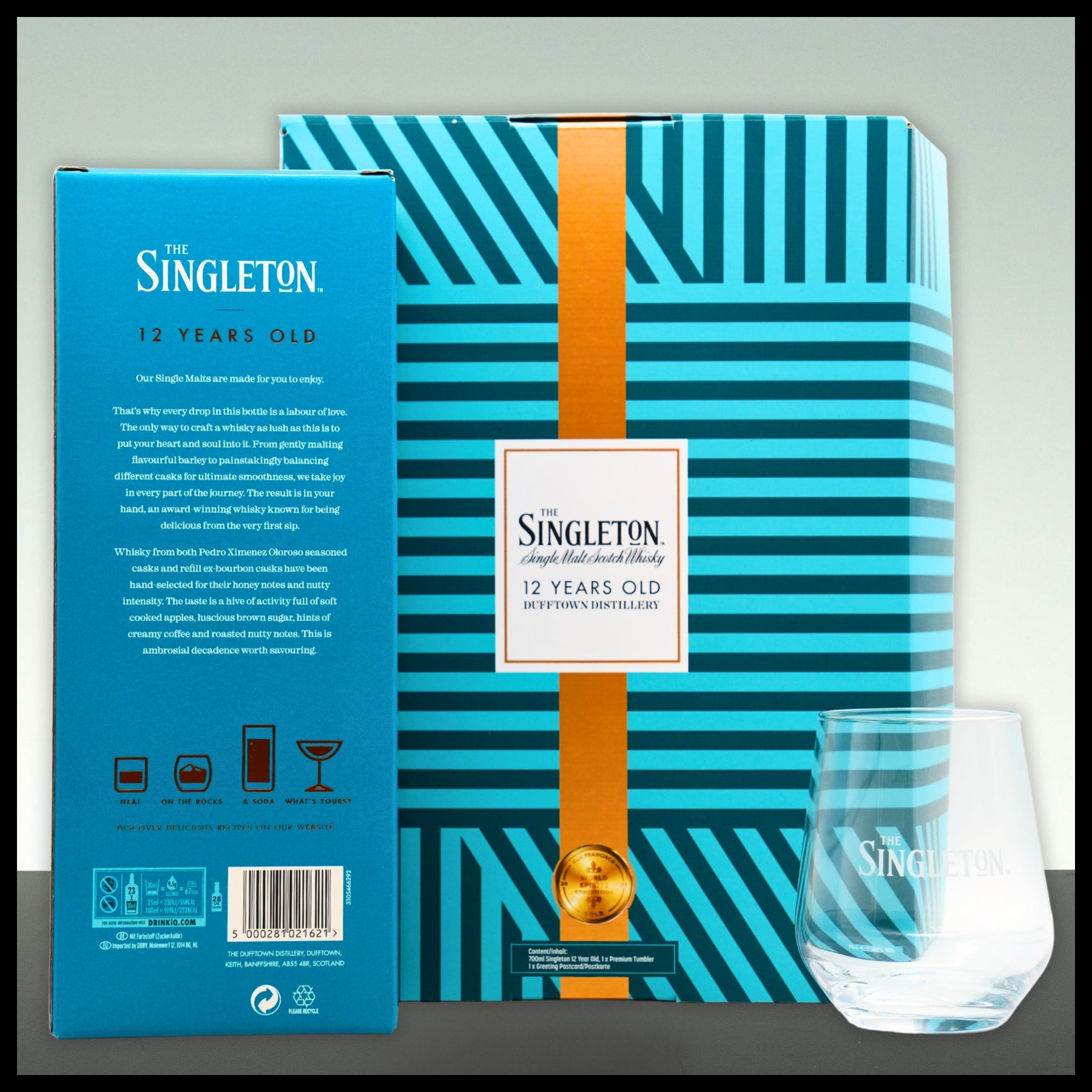 Singleton of Dufftown 12 YO Geschenkbox mit Glas 0,7L - 40% Vol. - Trinklusiv