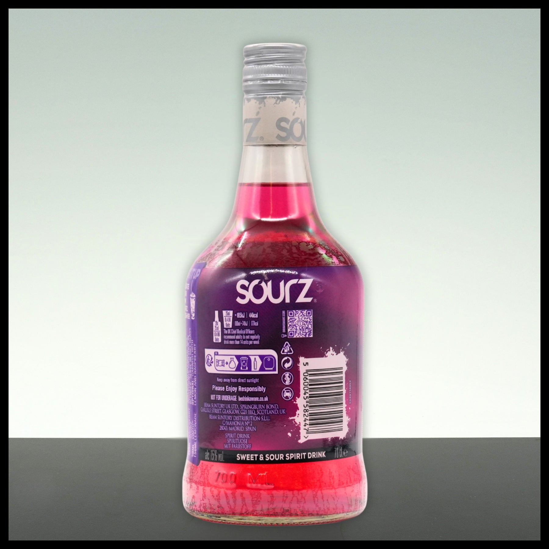 Sourz Raspberry 0,7L - 15% Vol. - Trinklusiv