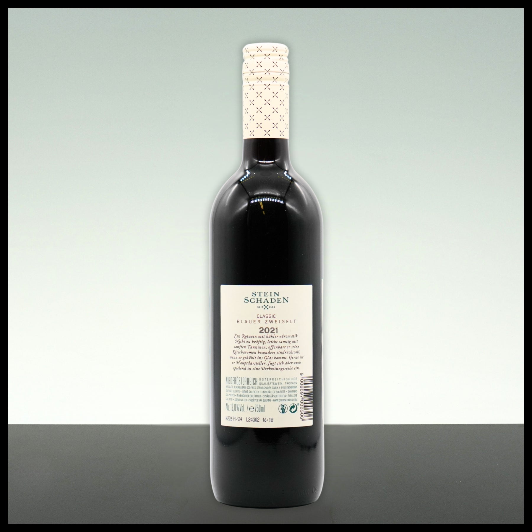 Steinschaden Blauer Zweigelt Classic 2021 0,75L - 13% Vol. - Trinklusiv