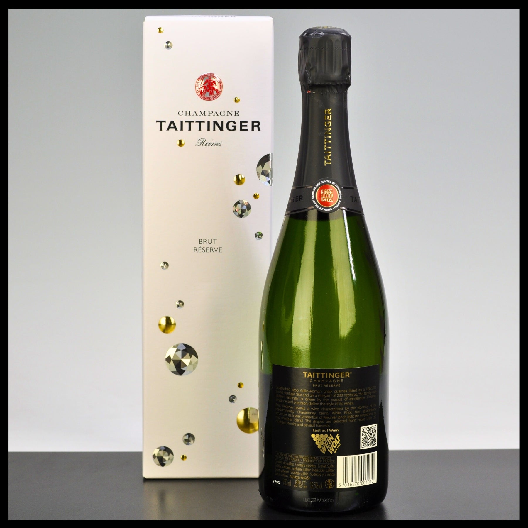 Taittinger Brut Reserve 0,75L - 12,5% Vol. - Trinklusiv