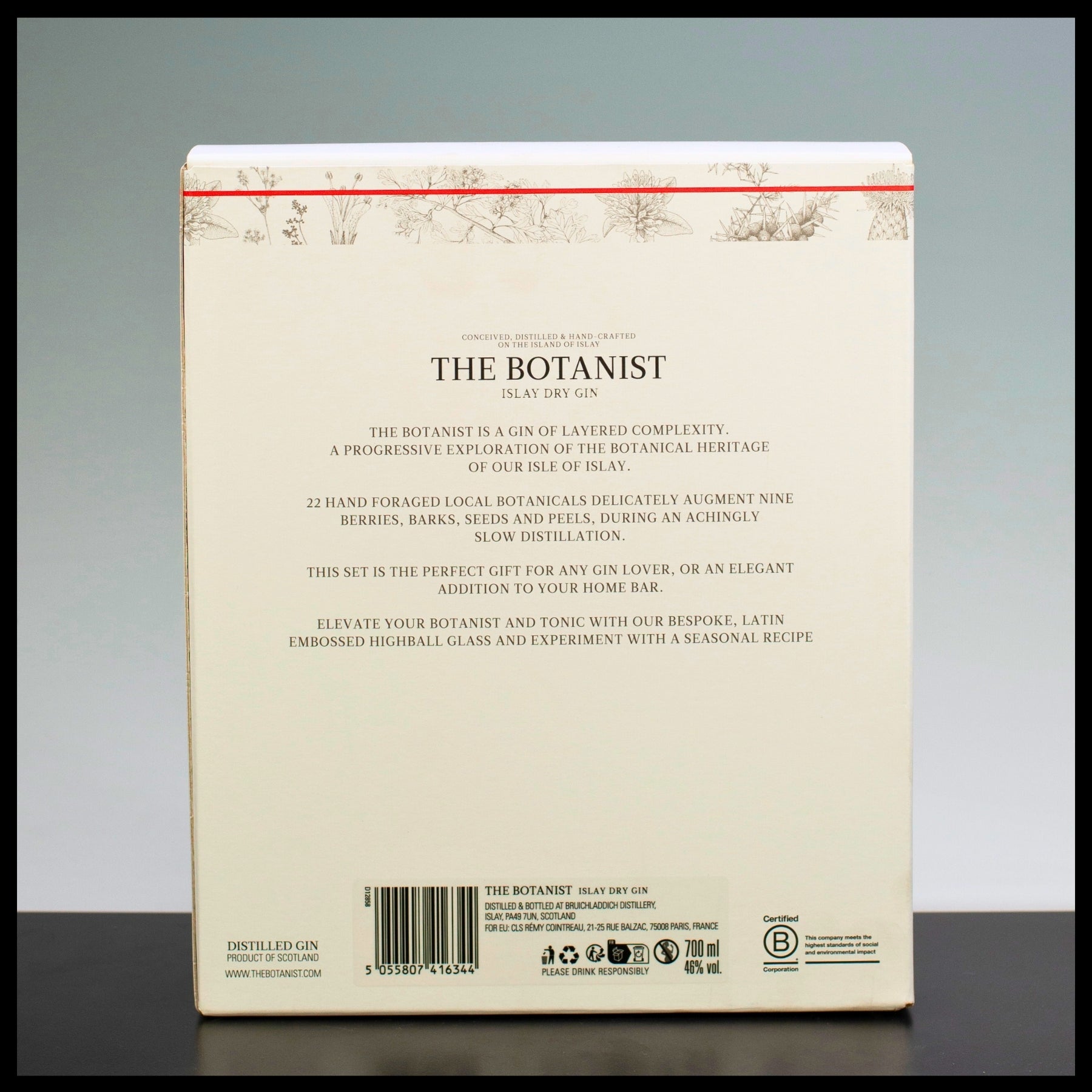 The Botanist Islay Dry Gin Geschenkbox mit Glas 0,7L - 46% Vol. - Trinklusiv