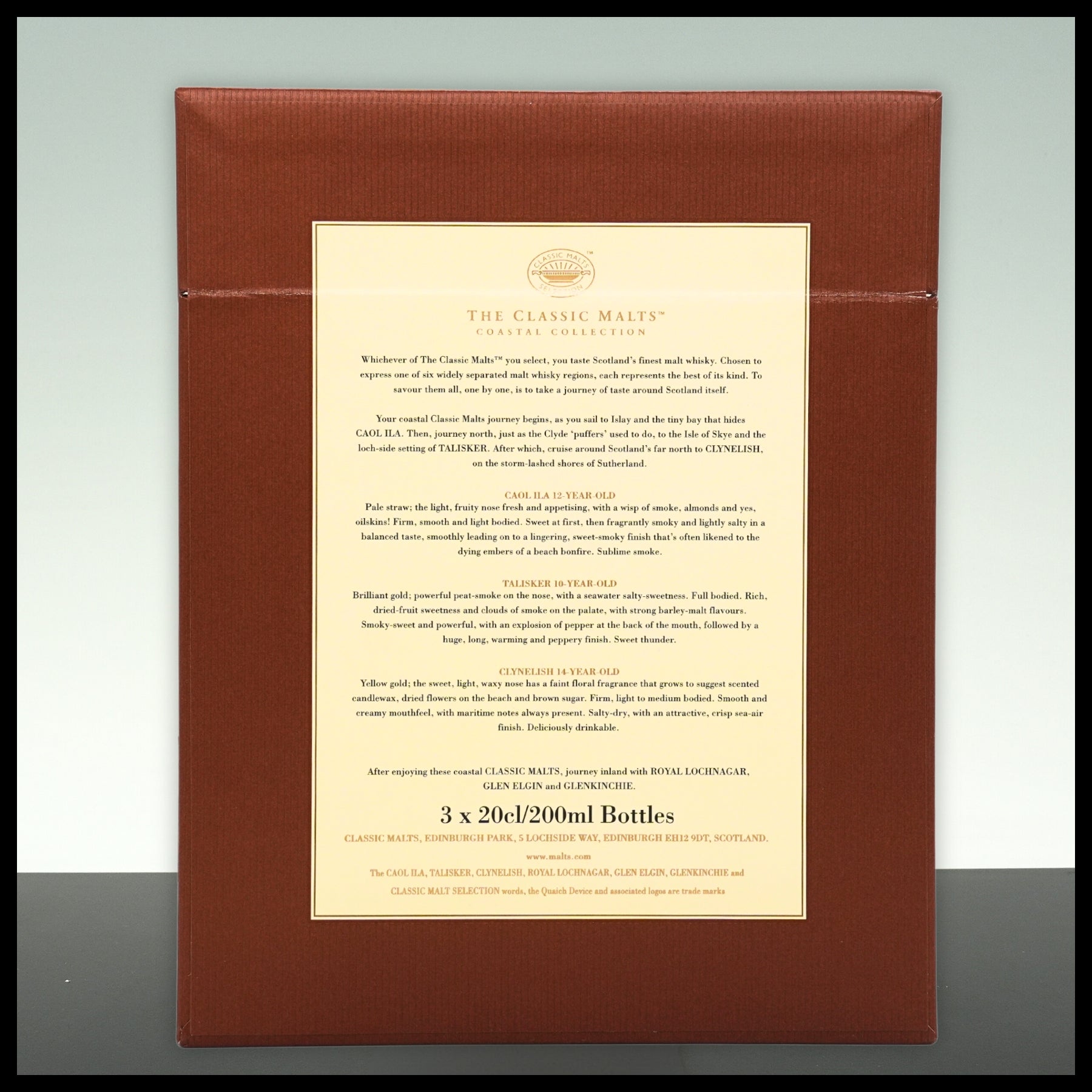 The Classic Malts Selection Coastal Collection 3x 0,2L - 44,9% Vol. - Trinklusiv