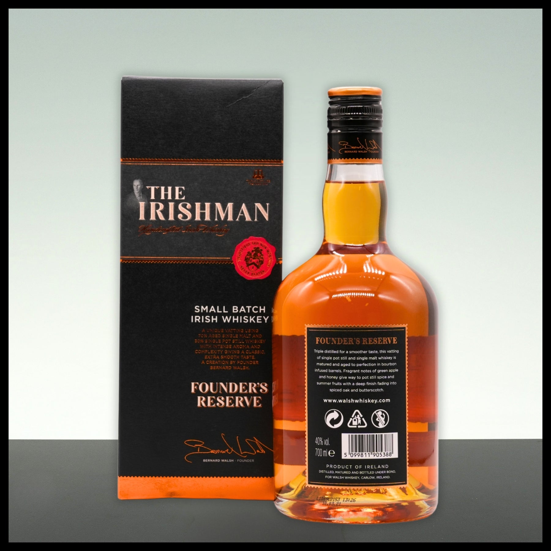 The Irishman Founder's Reserve Small Batch Irish Whiskey 0,7L - 40% Vol. - Trinklusiv