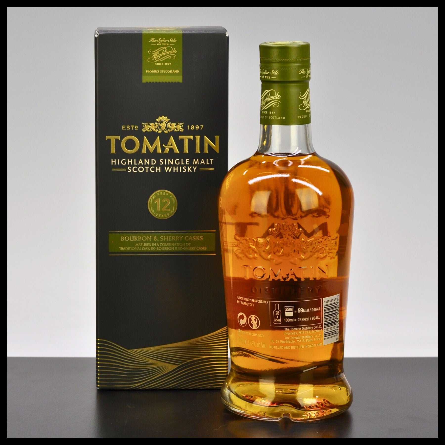 Tomatin 12 YO Bourbon & Sherry Casks Single Malt Whisky 0,7L - 43% Vol.