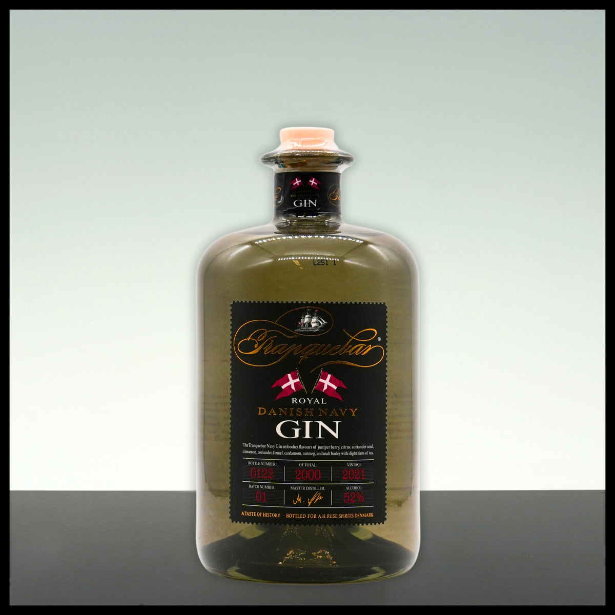 Tranquebar Royal Danish Navy Gin 0,7L - 52% Vol. - Trinklusiv