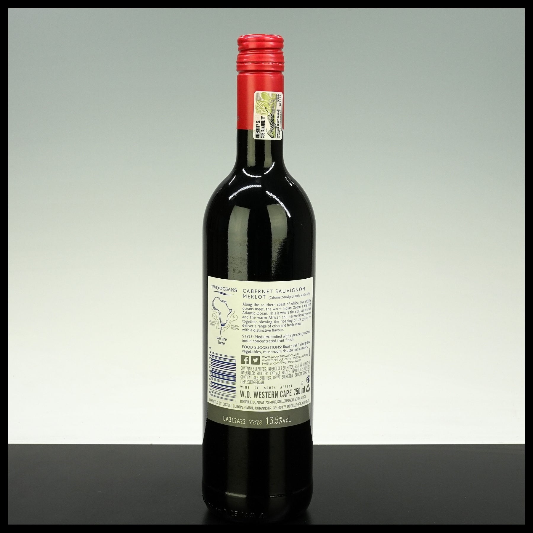 Two Oceans Cabernet Sauvignon Merlot 2022 0,75L - 13,5% Vol. - Trinklusiv