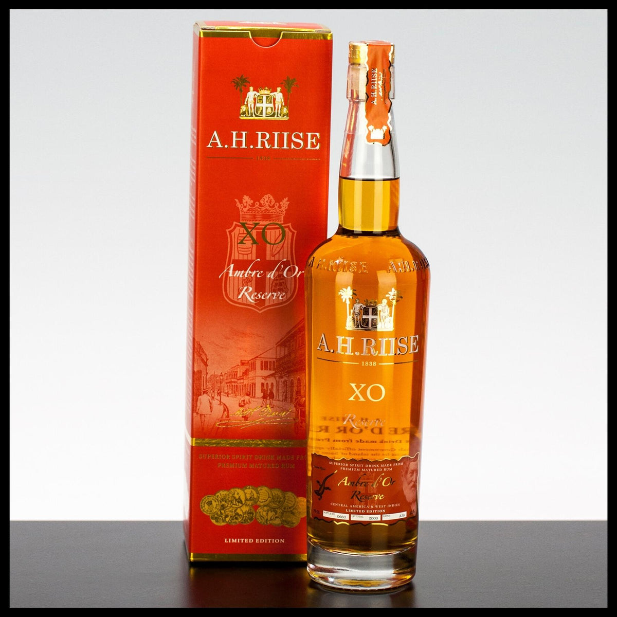 A.H. Riise XO Ambre d'Or Reserve 0,7L - 42% Vol. - Trinklusiv