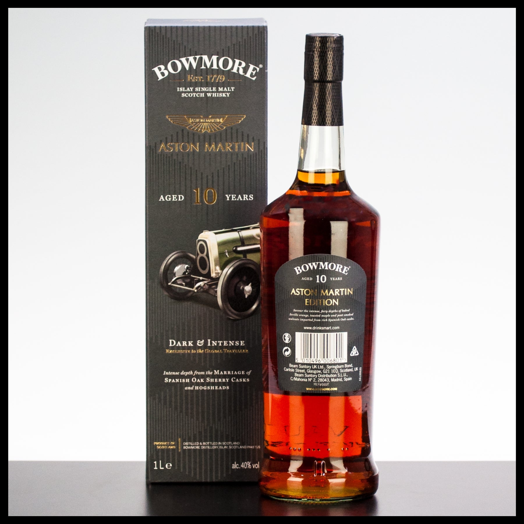 Bowmore 10 YO Aston Martin Dark & Intense 2022 Whisky 1L - 40% Vol. - Trinklusiv