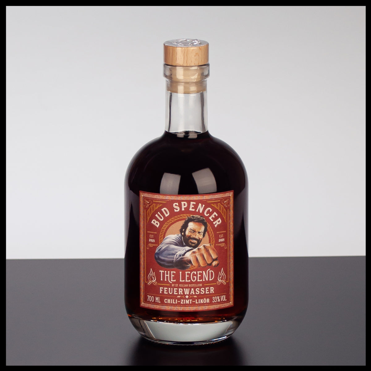 Bud Spencer The Legend Feuerwasser Chili-Zimt-Likör 0,7L - 33% Vol. - Trinklusiv